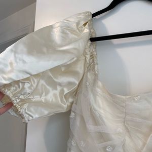Vintage prom dress / satin tulle